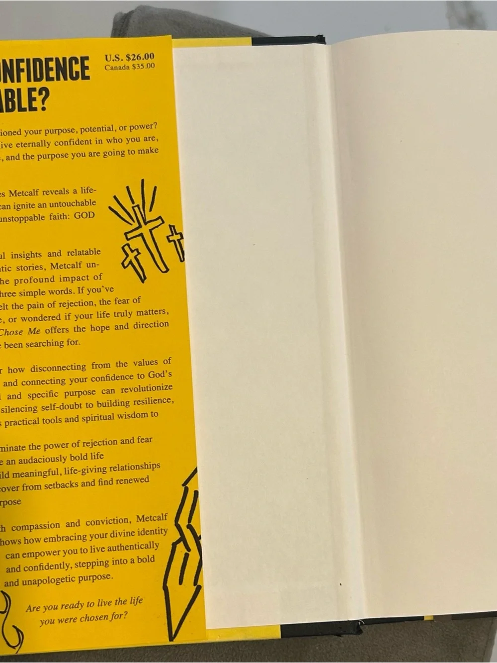 'God Chose Me' Book Christian Hardcover Journal - Yellow